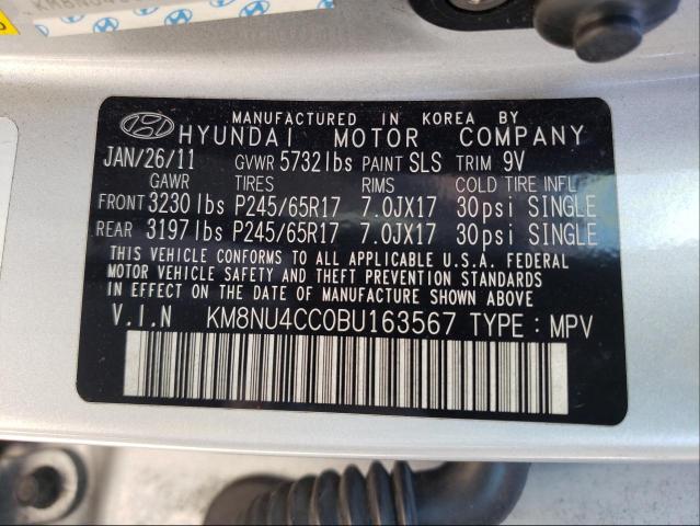 2011 HYUNDAI VERACRUZ G KM8NU4CC0BU163567