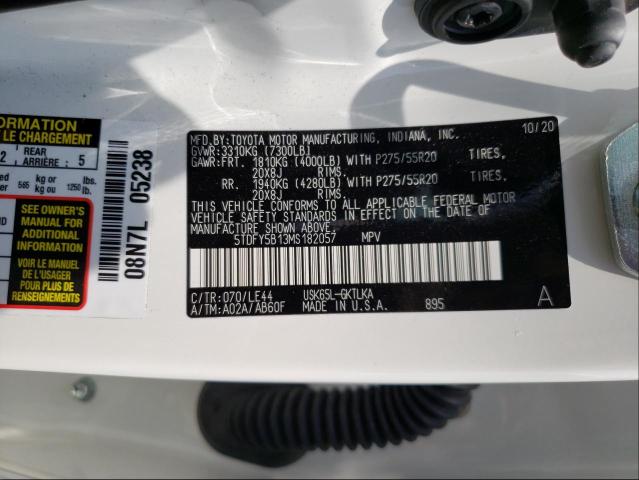 2021 TOYOTA SEQUOIA LI - 5TDFY5B13MS182057