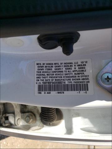 2013 HONDA CIVIC NATU 19XFB5F54DE000214