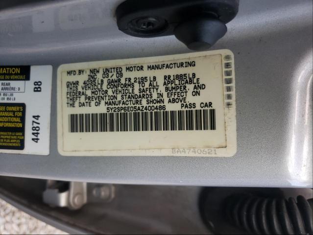 2010 PONTIAC VIBE 5Y2SP6E05AZ400486