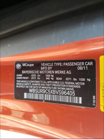 2011 BMW 1M WBSUR9C5XBVS96405