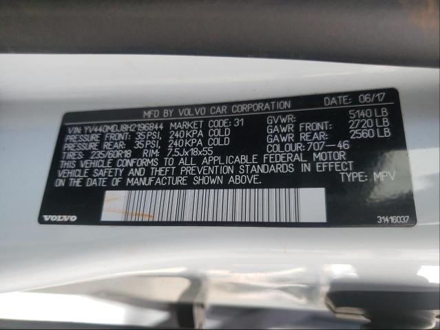 2017 VOLVO XC60 T5 YV440MDJ8H2196844