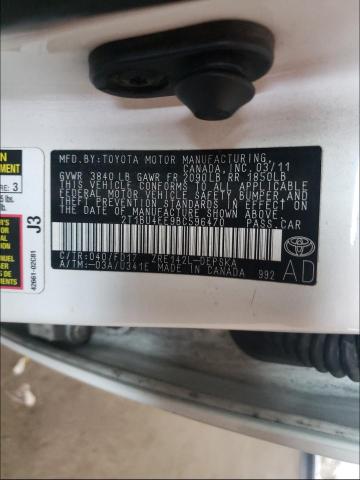 2011 TOYOTA COROLLA S 2T1BU4EE9BC596470