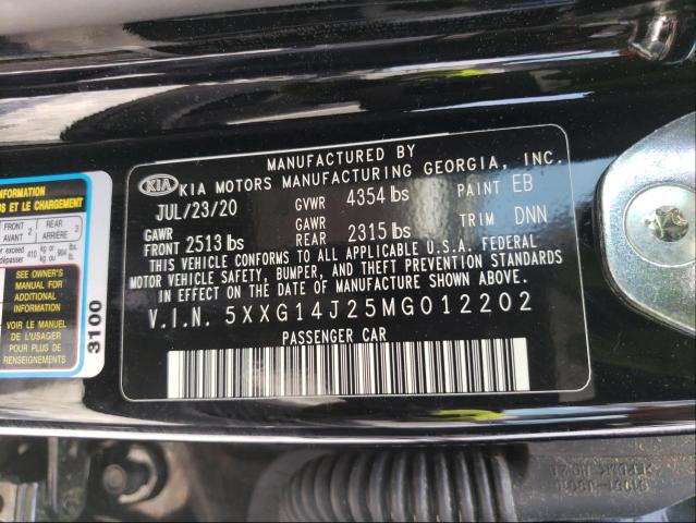 2021 KIA K5 LXS 5XXG14J25MG012202