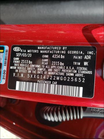 2021 KIA K5 LXS 5XXG14J22MG025652