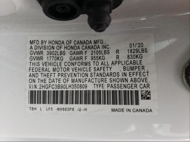 2020 HONDA CIVIC TOUR 2HGFC3B90LH350809