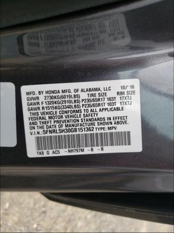2016 HONDA ODYSSEY SE 5FNRL5H30GB151362