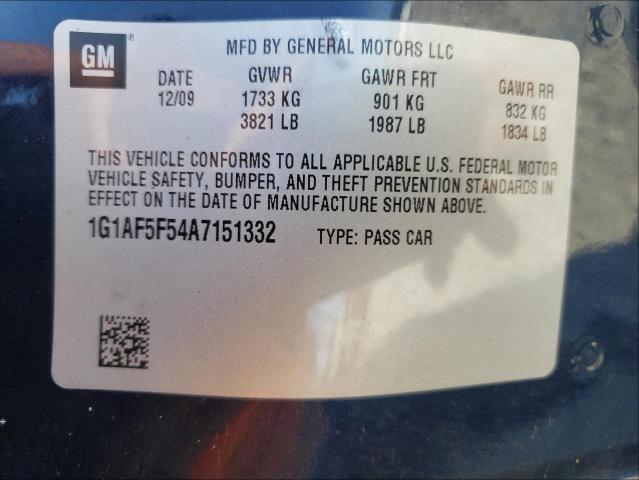2010 CHEVROLET COBALT 2LT 1G1AF5F54A7151332