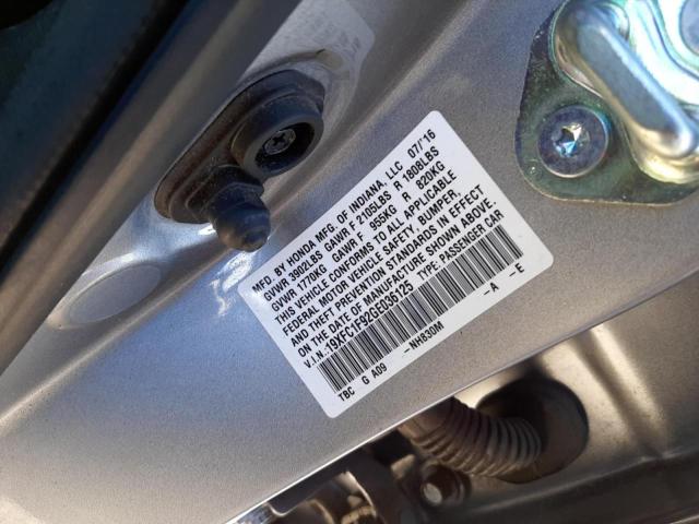 2016 HONDA CIVIC TOUR 19XFC1F92GE036125