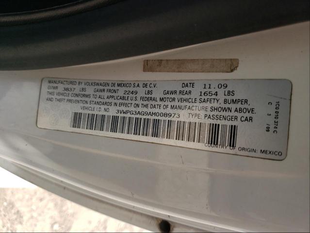 2010 VOLKSWAGEN NEW BEETLE 3VWPG3AG9AM008973