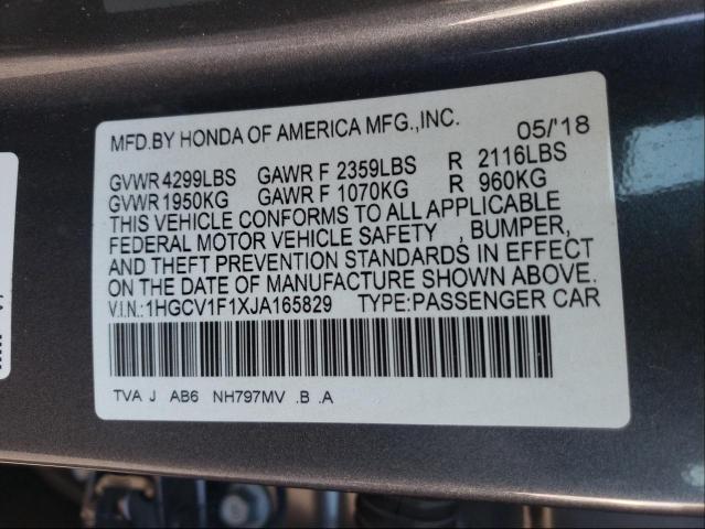 2018 HONDA ACCORD LX 1HGCV1F1XJA165829