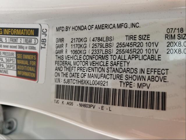 2019 ACURA RDX A-SPEC 5J8TC1H6XKL004921