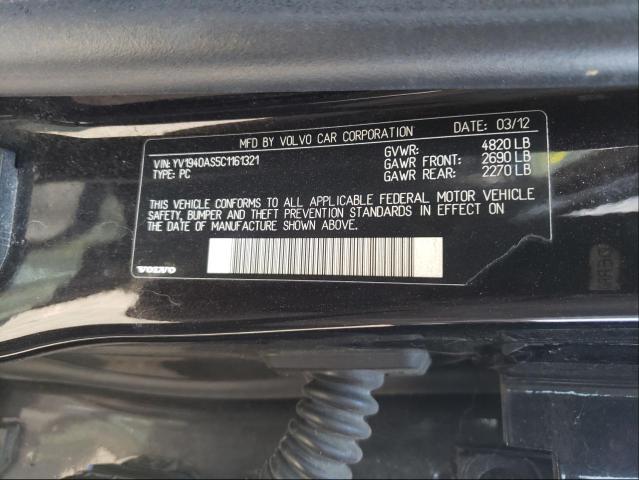 2012 VOLVO S80 3.2 YV1940AS5C1161321