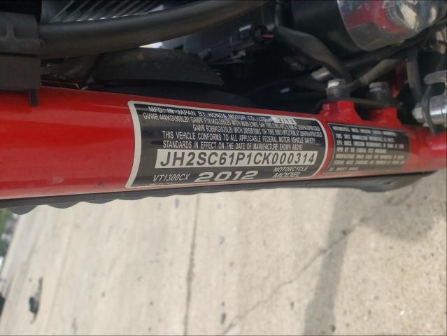 2012 HONDA VT1300 CX JH2SC61P1CK000314