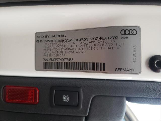 2017 AUDI A4 ULTRA P WAUGMAF47HA076482