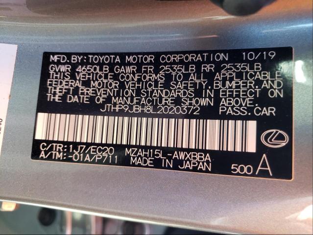 2020 LEXUS UX 250H JTHP9JBH8L2020372