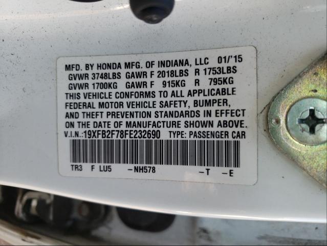 2015 HONDA CIVIC SE 19XFB2F78FE232690