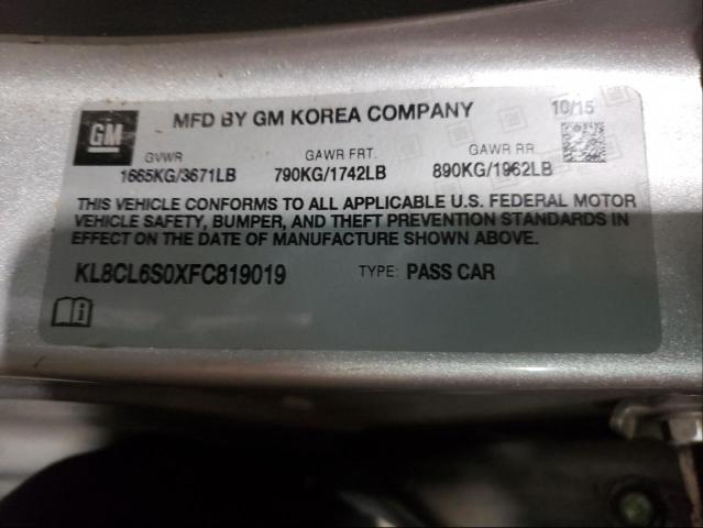2015 CHEVROLET SPARK EV 2 KL8CL6S0XFC819019
