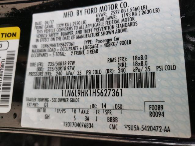 2017 LINCOLN CONTINENTA 1LN6L9HK1H5627361