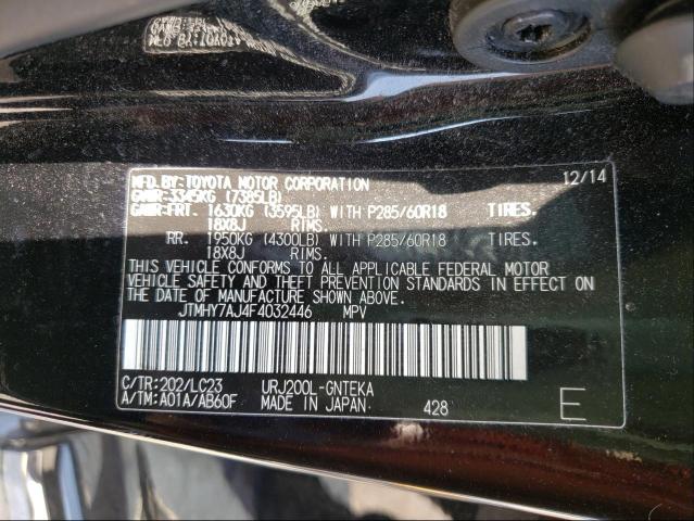 2015 TOYOTA LAND CRUIS JTMHY7AJ4F4032446
