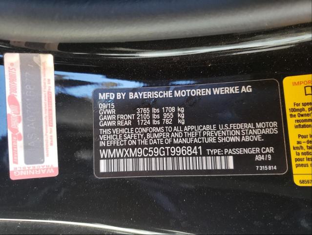 2016 MINI COOPER JOH WMWXM9C59GT996841