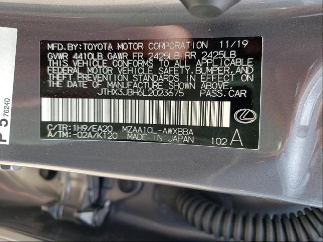 2020 LEXUS UX 200 JTHX3JBH6L2023675