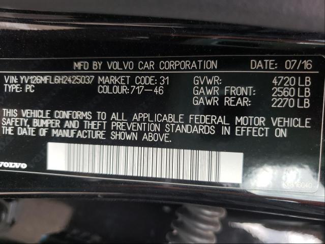 2017 VOLVO S60 YV126MFL6H2425037