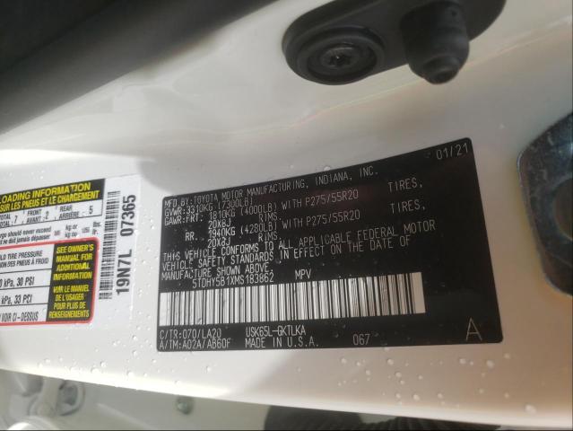 2021 TOYOTA SEQUOIA LI 5TDHY5B1XMS183862