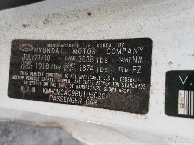 2011 HYUNDAI ACCENT GL KMHCM3AC9BU195020