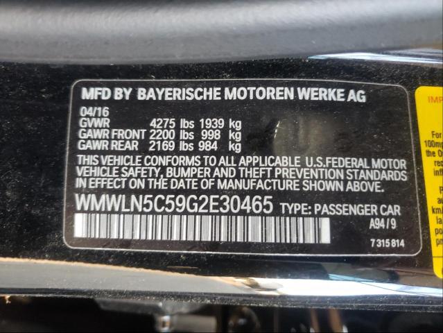 2016 MINI COOPER CLU WMWLN5C59G2E30465