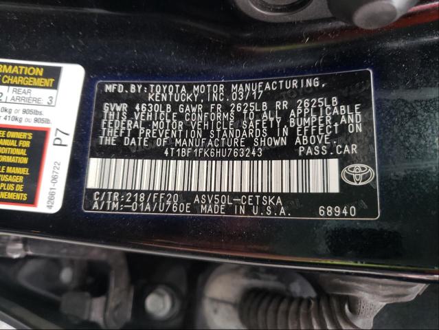 2017 TOYOTA CAMRY LE/X 4T1BF1FK6HU763243
