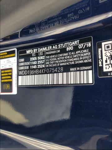 2019 MERCEDES-BENZ E 450 WDD1J6HB4KF075428