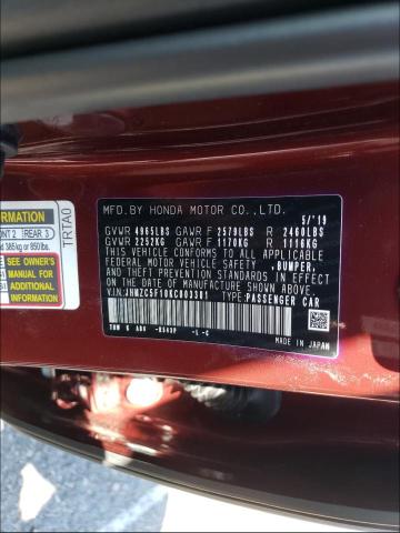 2019 HONDA CLARITY JHMZC5F10KC003301