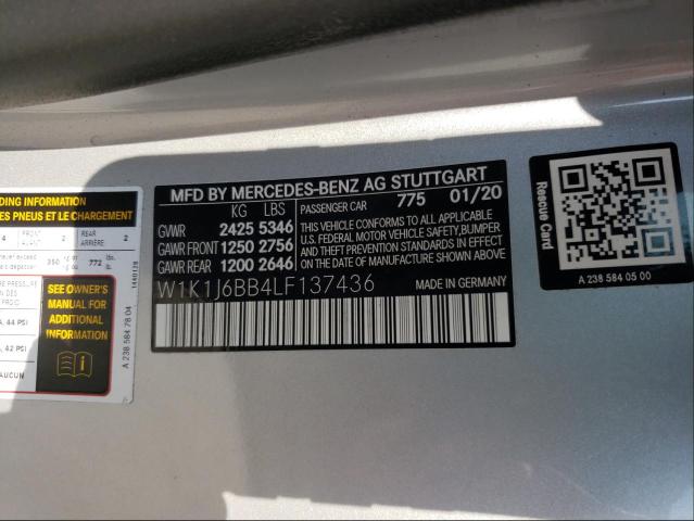 2020 MERCEDES-BENZ E AMG 53 W1K1J6BB4LF137436