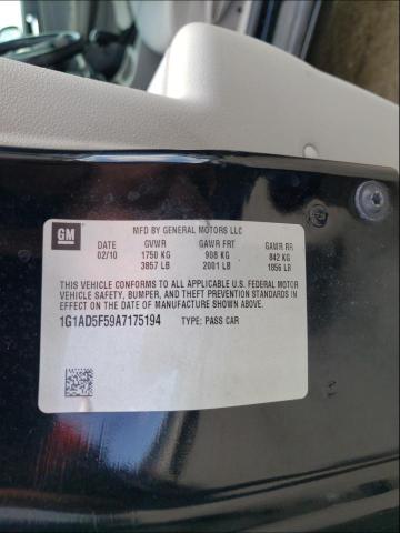 2010 CHEVROLET COBALT 1LT 1G1AD5F59A7175194