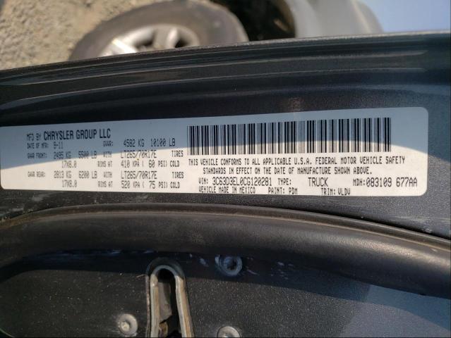 2012 DODGE RAM 3500 L 3C63D3EL0CG120281