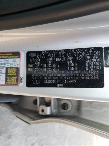 2020 KIA NIRO LX KNDCB3LC1L5423692
