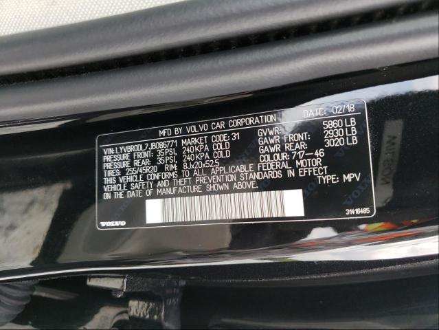 2018 VOLVO XC60 T8 IN LYVBR0DL7JB086771