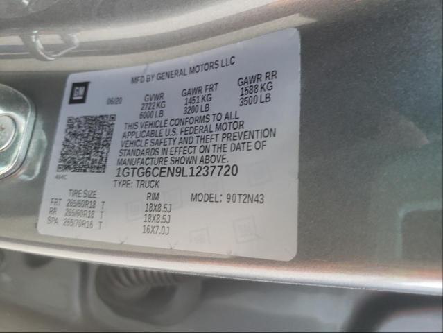 2020 GMC CANYON SLE 1GTG6CEN9L1237720