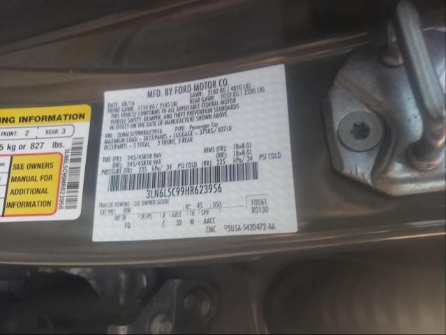 2017 LINCOLN MKZ SELECT 3LN6L5C99HR623956