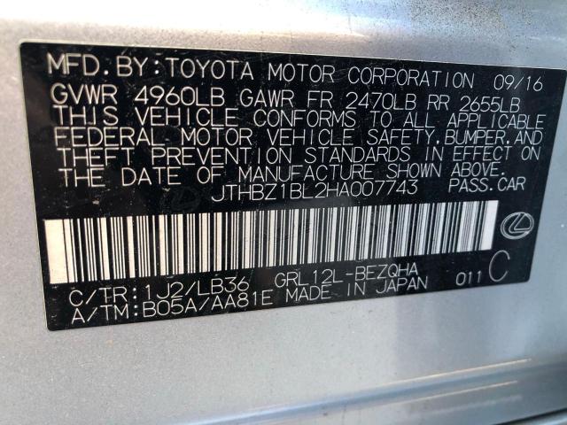 2017 LEXUS GS 350 BAS JTHBZ1BL2HA007743