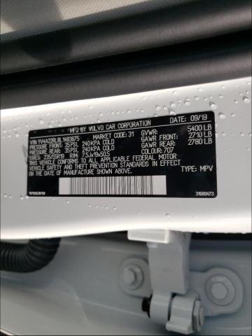 2020 VOLVO XC60 T6 IN YV4A22RL8L1483675