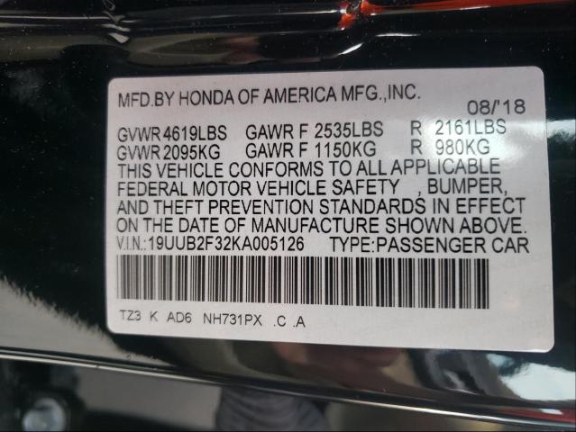 2019 ACURA TLX 19UUB2F32KA005126