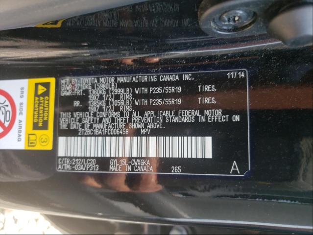 2015 LEXUS RX 450H 2T2BC1BA1FC006458