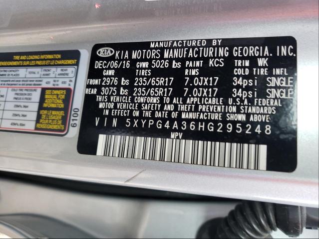 2017 KIA CADENZA LI 5XYPG4A36HG295248