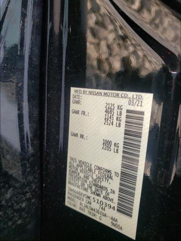 2021 NISSAN MAXIMA SR 1N4AA6EV5MC510394