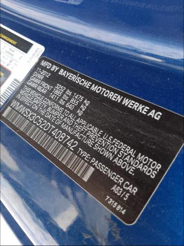 2013 MINI COOPER COU WMWSX3C52DT408742