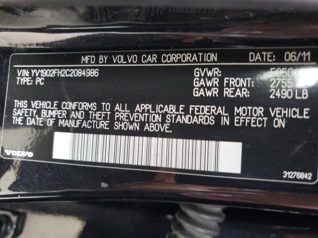 2012 VOLVO S60 T6 YV1902FH2C2084986