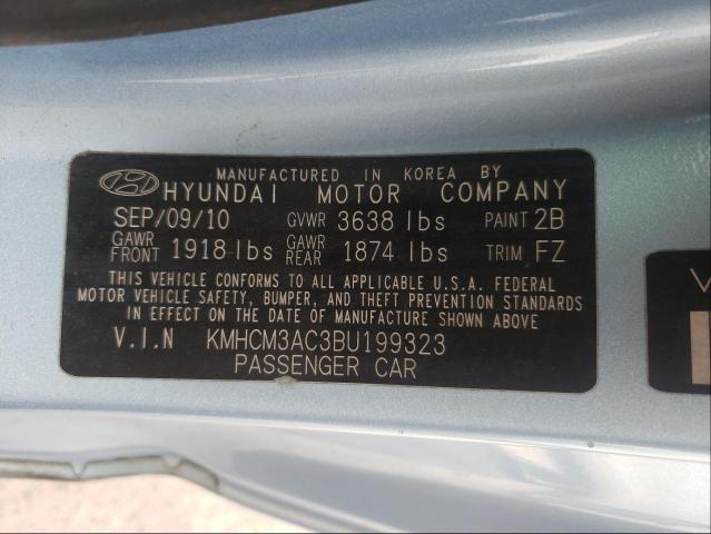 2011 HYUNDAI ACCENT GL KMHCM3AC3BU199323
