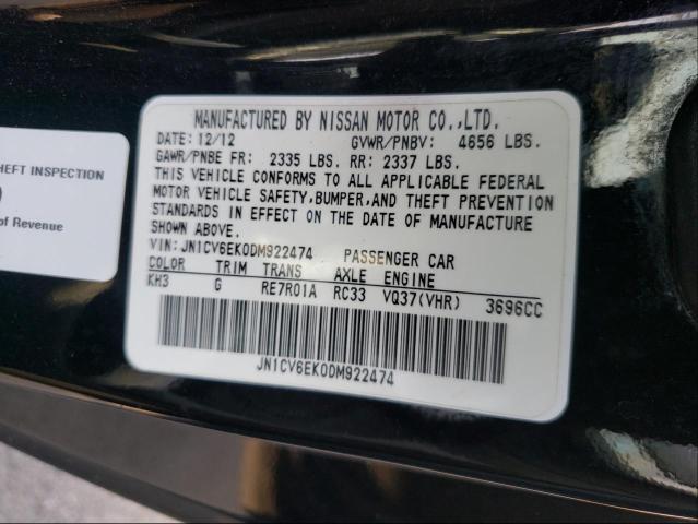 2013 INFINITI G37 JOURNE JN1CV6EK0DM922474